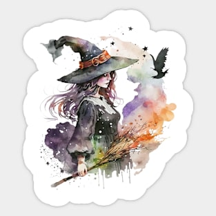 Witch Watercolour #5 Sticker